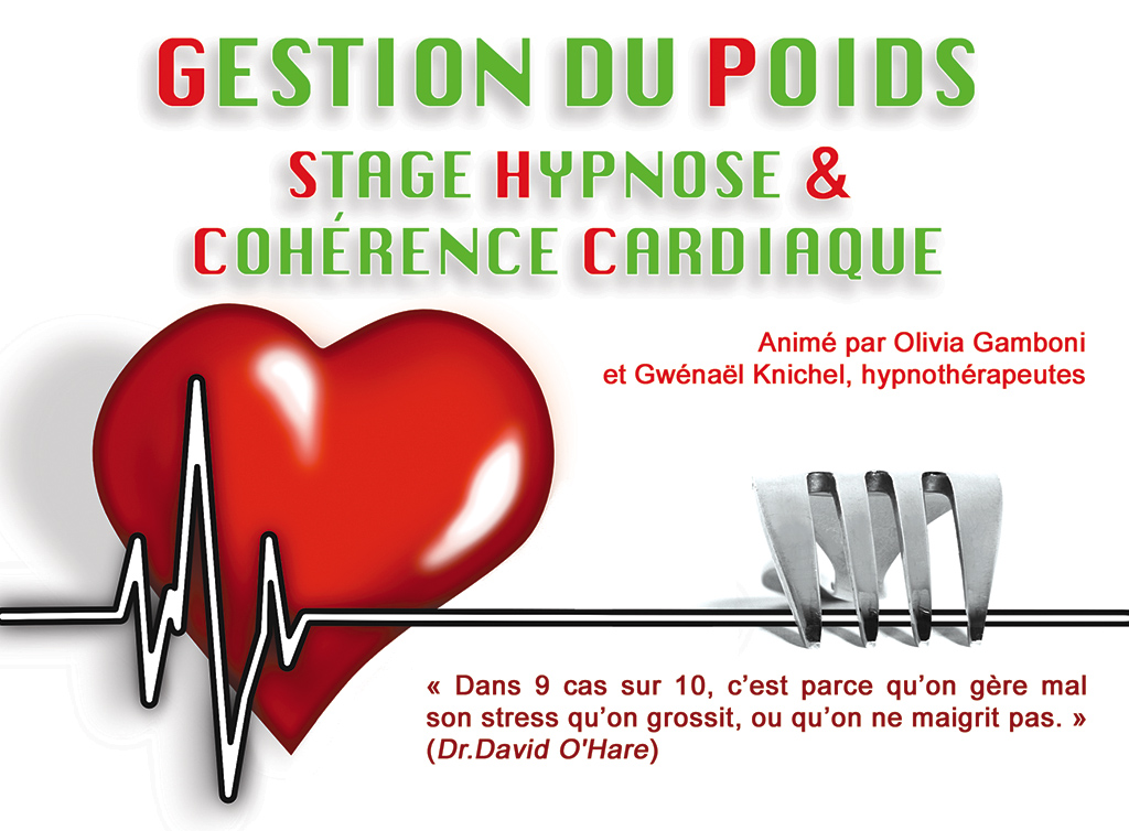 Lire la suite à propos de l’article Gestion du poids, stage Hypnose et Cohérence Cardiaque – 28/29 mars 2020 à Payerne (Suisse)