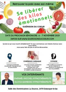 Lire la suite à propos de l’article Se libérer des kilos émotionnels – Séminaire – 6/7 novembre 2021 à Estavayer-le-Lac (Suisse)